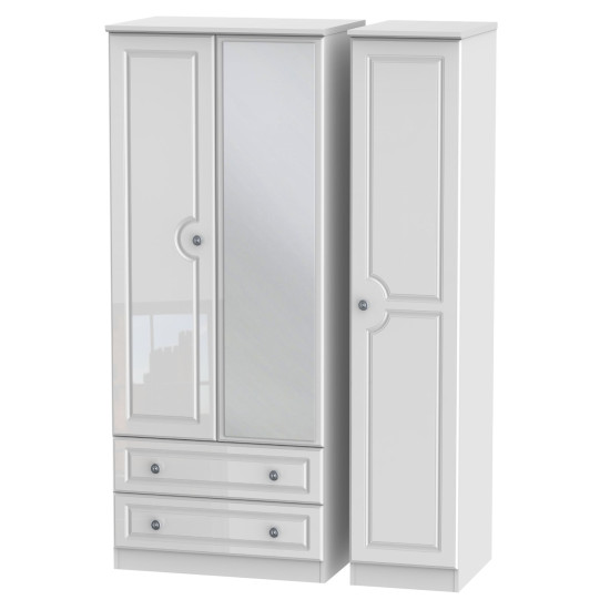 Snowdon 3 Door 2 Drawer Mirrored Wardrobe
